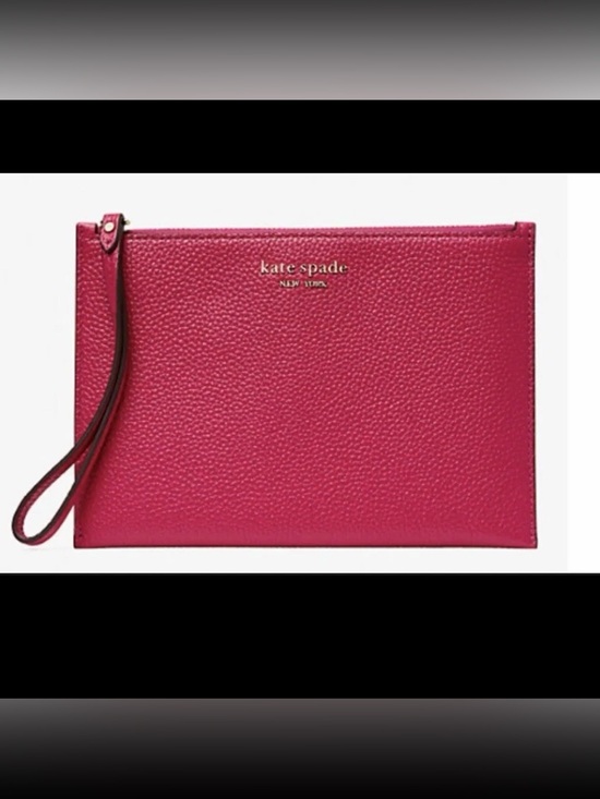 kate spade Handbags - Kate Spade Pebbled
Leather Small Saddle Bag Wristlet
Anemone Pink NWT